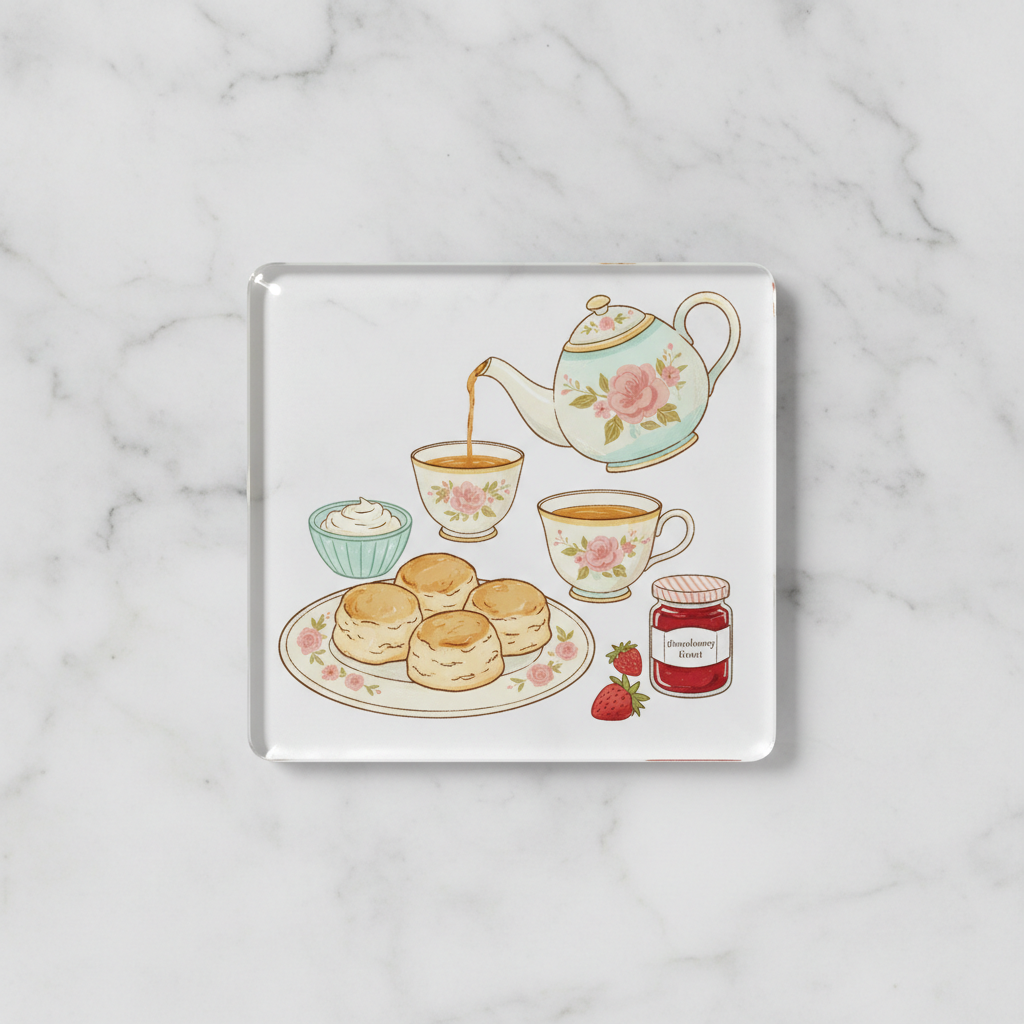 Afternoon Tea glass coaster