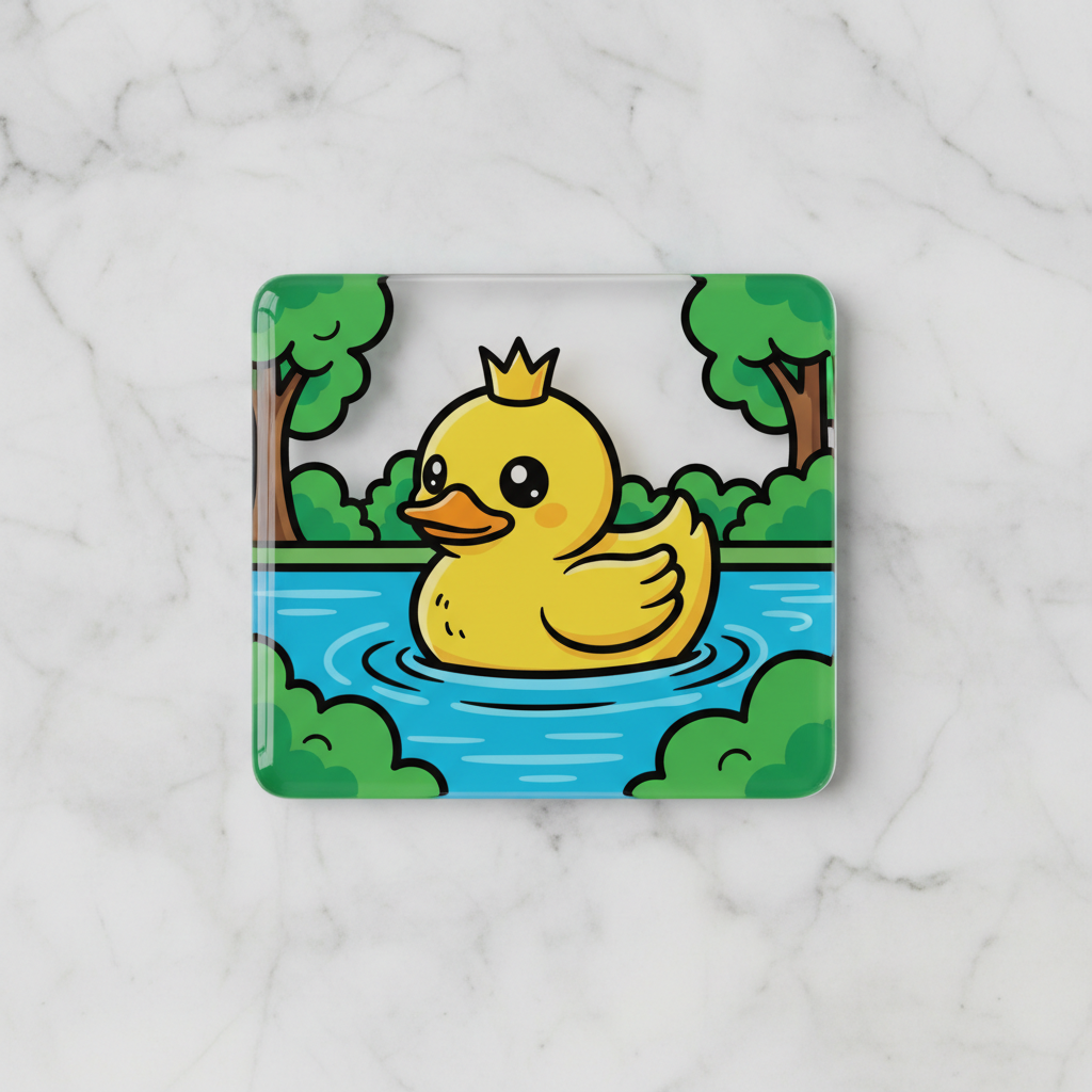 Hyde Park Duck glass coaster
