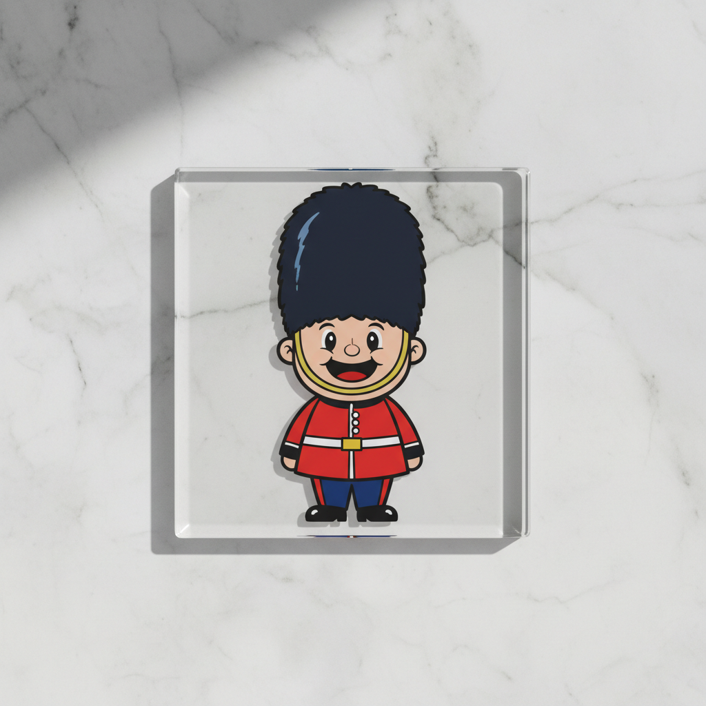 Queen's Guard glass coaster