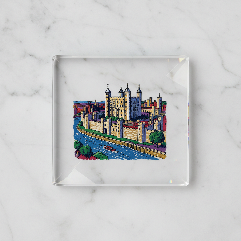 Tower of London glass coaster