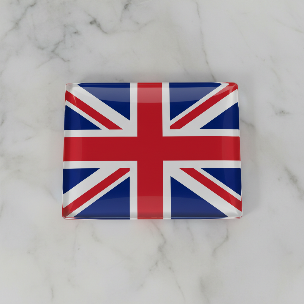 Union Jack glass coaster
